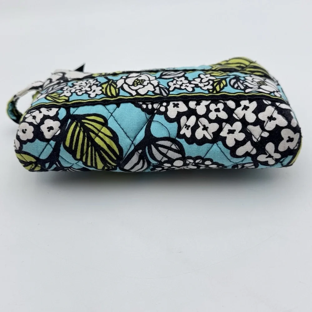Vera Bradley Branded Island Blooms Travel Cosmetics Bag Zip Up Lined 6x5